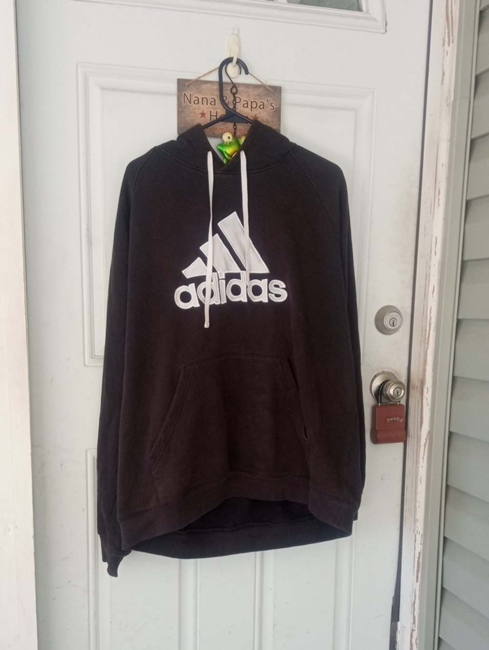 Men's Extra Large Basic Black Adidas Hoodie